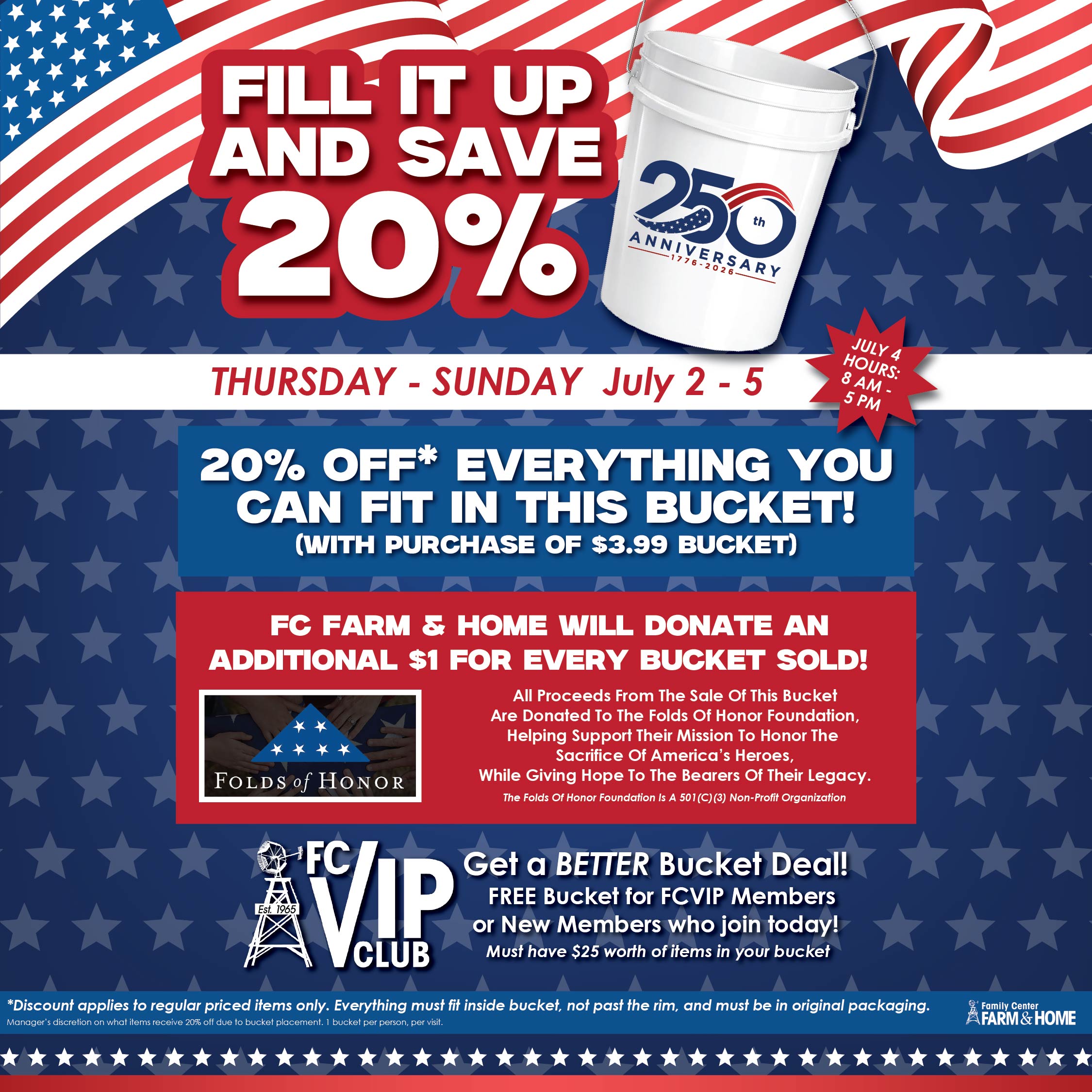Bucket Sale