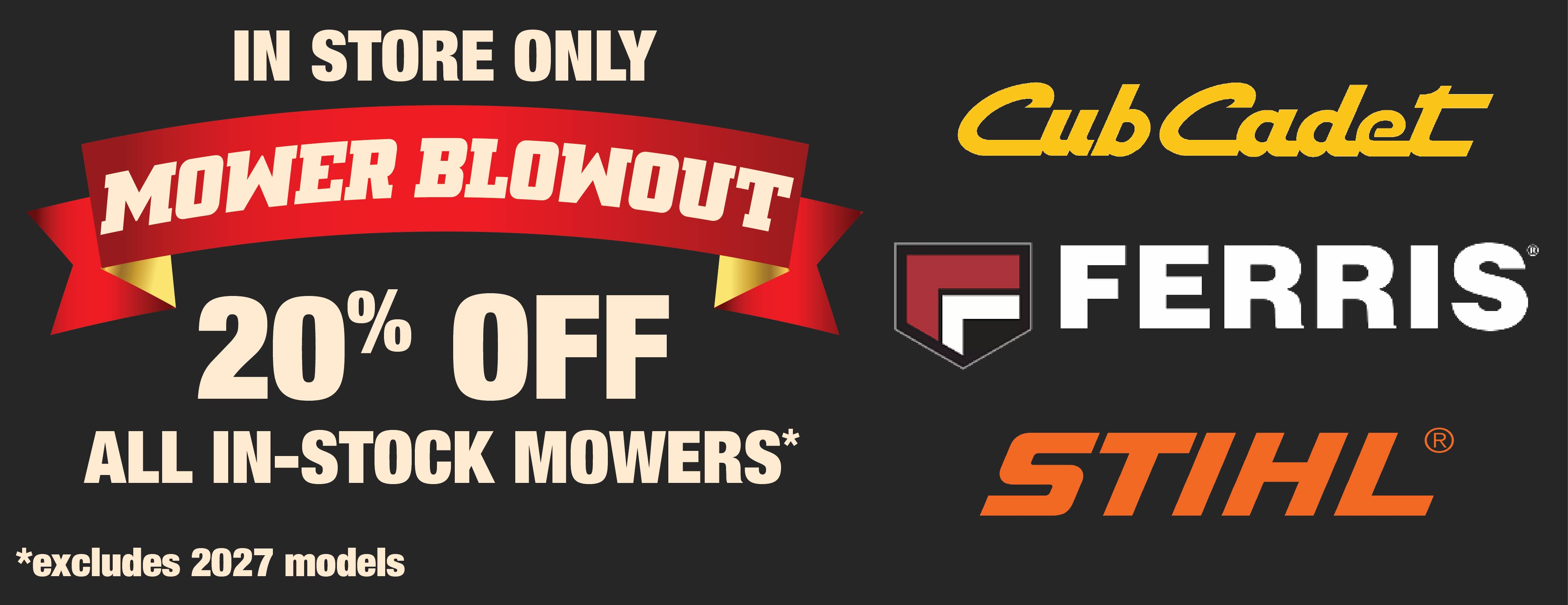 October Mower Blowout